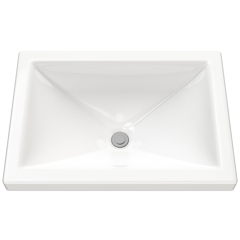 Cantrio Koncepts 14.75'' White Vitreous China Rectangular SemiRecessed